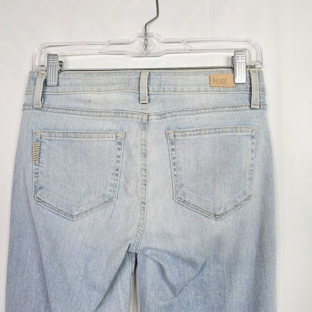PAIGE Verdugo Jeans size 26 NAOMI CRYSTAL EMBELLISHED LIGHT WASH Ultra Skinny - Picture 11 of 12